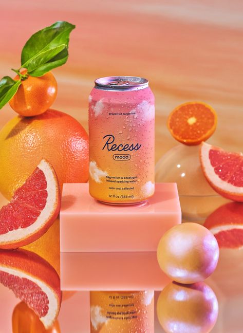 Grapefruit Tangerine Mood Drinks, Magnesium Supplement, Food Photography Inspiration, Lemon Balm, Sparkling Water, Protein Snacks, Non Alcoholic Drinks, New Flavour, Health Supplements