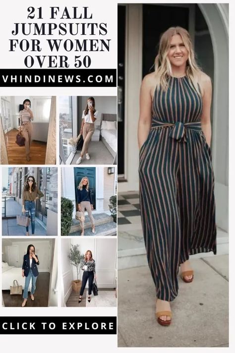 Top 20 Fall Jumpsuits for Women Over 50: Explore Trendy Jumpsuits for Fall 48 Tan Jumpsuit Outfit Fall, Spandex Jumpsuit Outfit Fall, Dress Up A Romper, Jumpsuit Outfit Fall, Flower Print Jumpsuit, Tan Jumpsuit, Spandex Jumpsuit, Romper Fall, Animal Print Jumpsuit