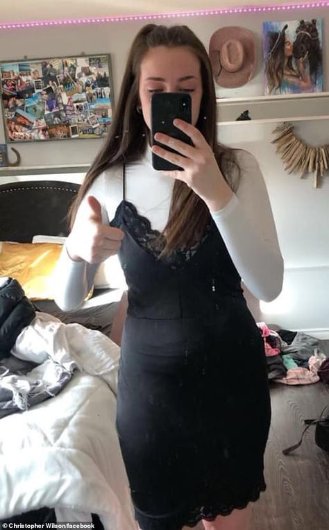 High school senior, 17, is SENT HOME because her outfit made her female teacher 'uncomfortable' | Daily Mail Online Dress With Turtleneck Underneath, Dress With Turtleneck, Turtleneck Under, School Dress Code, Black Knee Length Dress, Lingerie Outfit, Female Teacher, Jumper Outfit, T Dress