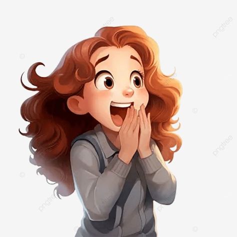 Proud Illustration, Happy Girl Cartoon Art, Excited Character, Happy Girl Drawing, Happy Woman Illustration, Happy Girl Illustration, Character Laughing, Happy Face Illustration, Happy Face Cartoon