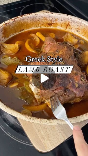 Bayan’s kitchen 🥣 on Instagram: "Greek style roast lamb leg 🍗

5lb baby lamb leg, cleaned
4 garlic cloves, quartered 

Marinade:
1/4 cup olive oil
1 tbs white vinegar 
1 tbs garlic powder
1 tbs onion powder
2 tsp paprika 
4 tsp salt
1/2 tsp black pepper
1 tbs fresh thyme leaves
1 tbs fresh oregano leaves 

Sauce/Aromatics:
3 cups chicken broth
Juice of 2 large lemons
6 garlic cloves, quartered 
3 sprigs rosemary
3 sprigs thyme 
3 sprigs oregano 
1 large onion, quartered
6 bay leaves 
Half a lemon, cut into wedges

Clean the lamb leg well with salt, lemon, and white vinegar. Then place in your baking tray and pat dry. Cut slits into the lamb with a sharp knife, then stuff each slit with quarter of a garlic clove. Mix together the marinade and pour over the lamb. Rub in the spices, making Greek Leg Of Lamb Recipes, Roast Leg Of Lamb Bone In, Greek Roast Lamb Recipes, Leg Of Lamb Recipes, Greek Style Roast Leg Of Lamb, Slow Oven Roasted Leg Of Lamb, Rotisserie Lamb, Greek Lamb Recipes, Lamb Leg Recipes