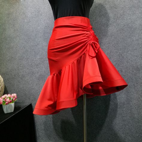 Cha Cha Outfit, Salsa Fashion, Red Salsa Dress, Redesigning Clothes, Salsa Skirt, Number To Call, Leotard With Skirt, Tango Dance Dress, Salsa Dancing Outfit