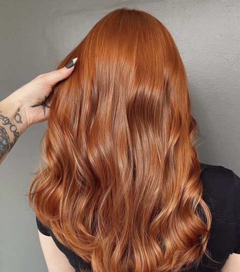 Ginger Hair Tones, Slightly Ginger Hair, Cold Copper Hair, Ginger Hair Redish, Copper Aesthetic Hair, Fox Orange Hair, Medium Orange Copper Hair, Ginger Hair With Black Highlights, Ginger Straight Hair