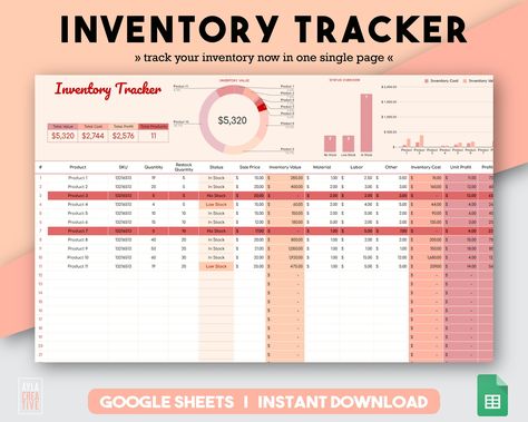 Master inventory management with Google Sheets! Automate your supply chain with spreadsheets and streamline processes for accurate tracking of stock levels. Say goodbye to manual records, hello efficient data analysis in Google Sheets Inventory Template, Excel Inventory Templates, Concession Stand Inventory Sheets, Inventory Management Templates, Inventory Spreadsheet, Google Sheet Template, Inventory Printable, Inventory Template, Spreadsheet Design