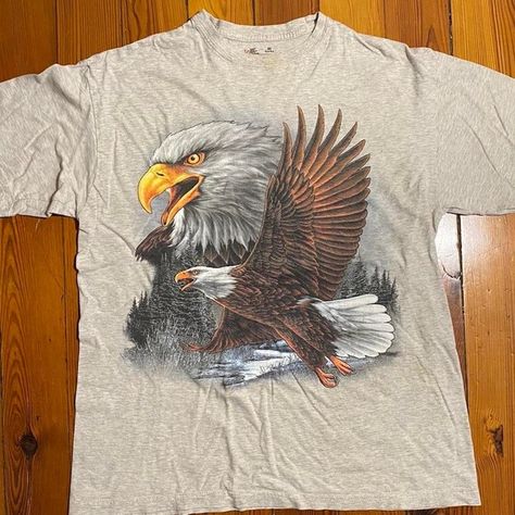 Vintage Eagle Nature Tee Clean Fits, Nature Tees, Eagle Tee, Eagle Shirts, Vintage Nature, Birdhouse, Cloak, Tee Shop, Vintage Shirts