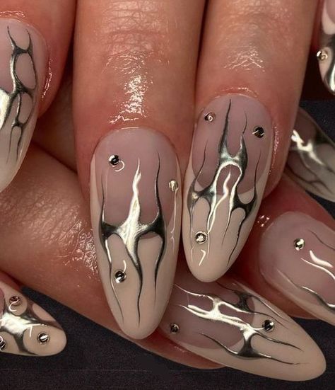 Euphoria Nails, Long Nail Art, Chrome Nails Designs, Diy Acrylic Nails, Beauty Nails Design, Blush Nails, Nails Only, Short Acrylic Nails Designs, Manicure Y Pedicure