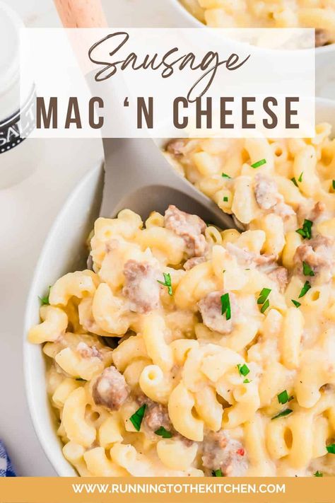 Sausage Mac And Cheese Recipe, Sausage Mac And Cheese, Good Macaroni And Cheese Recipe, Types Of Sausage, Breadcrumb Topping, Best Mac N Cheese Recipe, Sausage Soup Recipes, Best Macaroni And Cheese, Mac And Cheese Bites