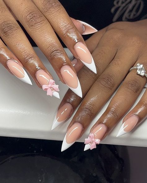 French tip stilettos 🎀 Follow @nailedbyvicky for more nails ❤️ - - - #nails #nailstagram #nailinstagram #uknails #taperedsquarenails #nailfie #acrylicnails #longnails #londonnails #londonnailtech #nailfie #prettynails #harrownails #harrownailtech #nailedbyvicky #northwestlondon #northwestlondonnailtech #frenchtipnails French Tip Stelito Nails, Pink French Tip Stiletto Nails, French Tip Stiletto Nails Long, Stilleto Frenchies Nails, Steletoes Nails French Tip, Stiletto French Tip Nails, French Tip Stiletto Nails, Stilleto Pink French Tip, Stiletto French Tip