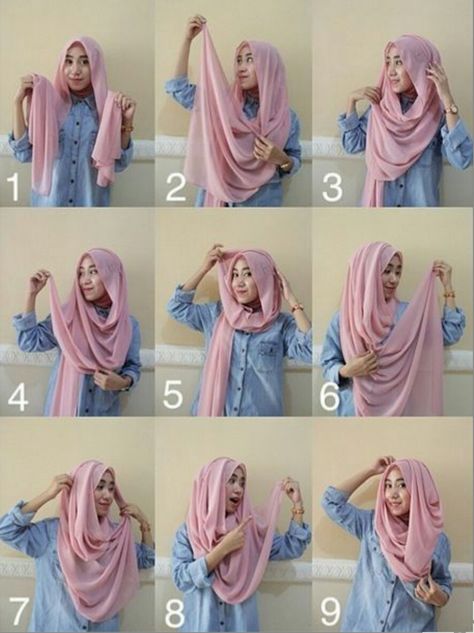 #How to wear hijab step by step..?🤔 How To Wear Hijab, Elegant Veils, Hijab Dpz, Abaya Designs Latest, Simple Hijab Tutorial, Dupatta Style, Simple Hijab, Hijab Style Tutorial, Stylish Hijab