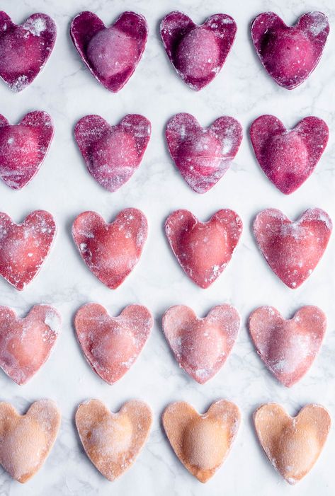 Heart Ravioli, Butter Sage Sauce, Brown Butter Sage, Brown Butter Sage Sauce, Sage Sauce, Ravioli Filling, Valentine Dinner, Valentines Day Dinner, Valentines Day Food