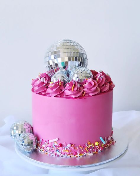 Get ready to dance the night away with this dazzling disco ball cake 💃🪩 {Disco cake} #discoballdecor #discoballcake #hotpinkcake #discotheme #discoverglobe #discoera #discoballbirthdaycake #discobirthdayparty #discobirthday #tarneit #truganina #mambourin #rockbank #mtatkinson #carolinesprings #taylorslake #manorlakes #pointcookmums #pointcookcakes #pointcook #sanctuarylakes Hot Pink Cakes, Pop Star Party, Disco Cake, Disco Theme Party, Dance Party Birthday, Disco Birthday Party, Big Company, Disco Theme, Karaoke Party