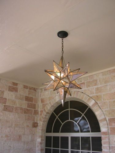 Star Light Fixture, Moravian Star Light, Antique Gold Mirror, Star Pendant Lighting, Moravian Star, Antique Mirror Glass, Star Lights, Star Ceiling, Star Lanterns