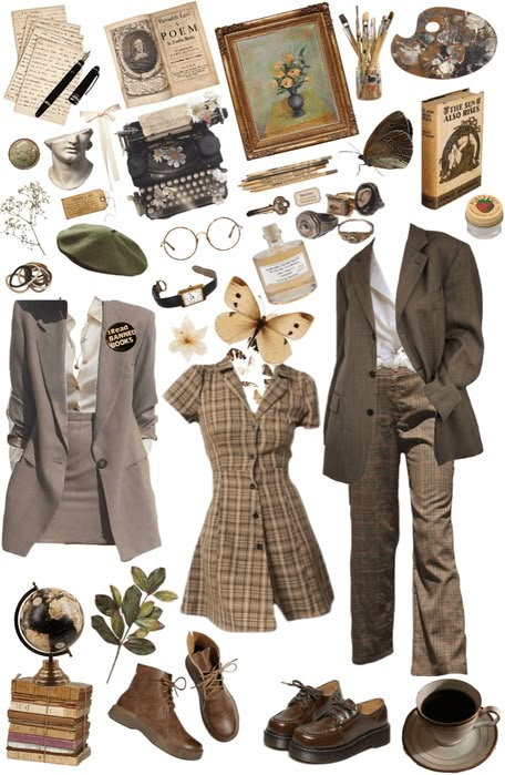 dark academia mood board Outfit | ShopLook Modern Fantasy Aesthetic Outfit, Horror Academia Outfits, Insane Academia, Dark Academia Items, Journalist Aesthetic Outfit, Dark Academia Mood Board, Dark Cottagecore Aesthetic Outfits, Dark Academia Summer Outfits, Chaotic Academia Aesthetic Outfit