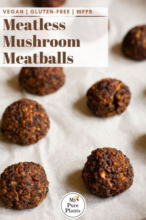 Mushroom Balls Recipe, Vegan Mushroom Meatballs, Mushroom Balls, Vegetarian Meatballs Recipe, Meet Balls, Meatless Meat, Vegan Meatballs Recipe, Veggie Meat, Easy Taco Salad Recipe