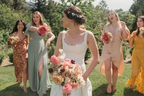 Alexandra Grecco, Portland, Florist, Wild Flowers, Bridesmaid Dresses, Wedding Dress