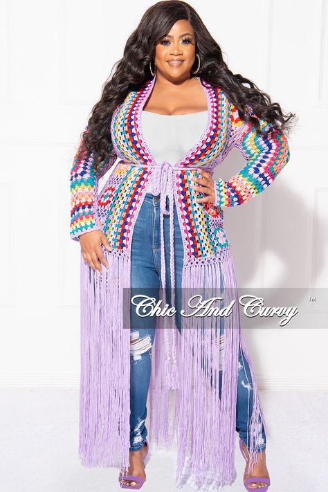 Plus size duster outfit