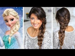 Frozen Elsa's Braid Hair Tutorial Frozen Hair Tutorial, Elsa Hairstyle, Frozen Braid, Frozen Hairstyles, Elsa Braid, Elsa Hair, Frozen Hair, Braided Hair Tutorial