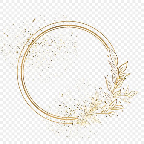 Png Wedding Background, Wedding Card Border Design Png, Round Background For Logo, Wedding Png Background, Round Floral Background, Golden Flowers Aesthetic, Wedding Border Design, Golden Line Png, Round Border Design