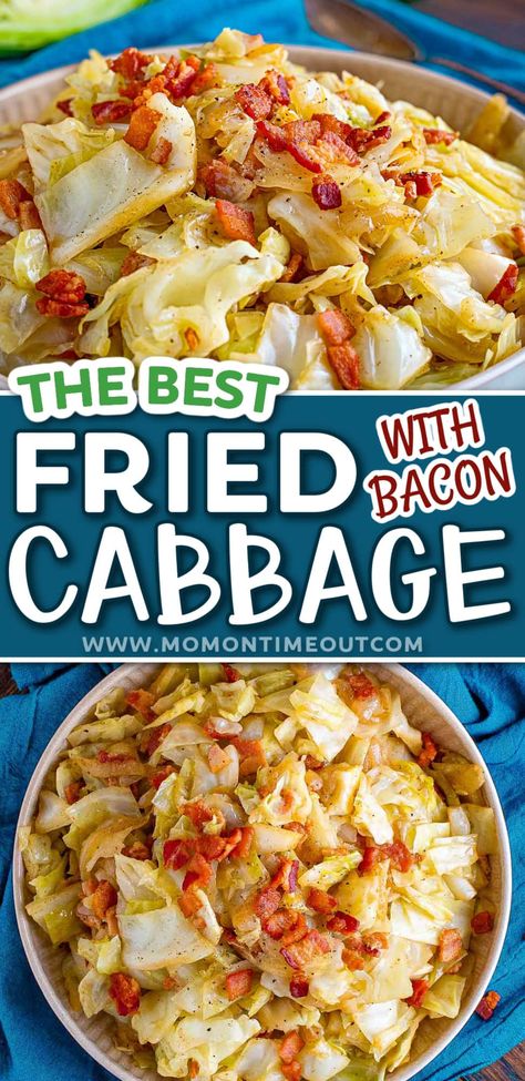 Fried Cabbage Recipes Bacon, Cabbage Onion Bacon Recipe, Sauteed Cabbage With Bacon, Fried Caggabe, Fried Cabbage Recipes Easy No Bacon, Fried Caggabe Recipes, Cabbage And Bacon Recipes Fried, The Best Fried Cabbage, Fried Cabbage And Onions