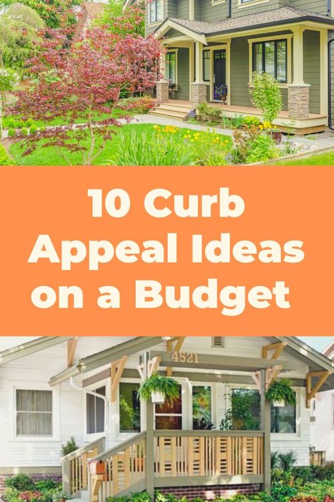 Curb Appeal Bungalow, Cheap Ways To Add Curb Appeal, Budget Friendly Curb Appeal, Low Cost Curb Appeal Ideas, Small House Curb Appeal On A Budget, Curb Appeal On A Budget Front Yard, Spruce Up Front Of House, Manufactured Home Curb Appeal, How To Add Curb Appeal To Front Of House