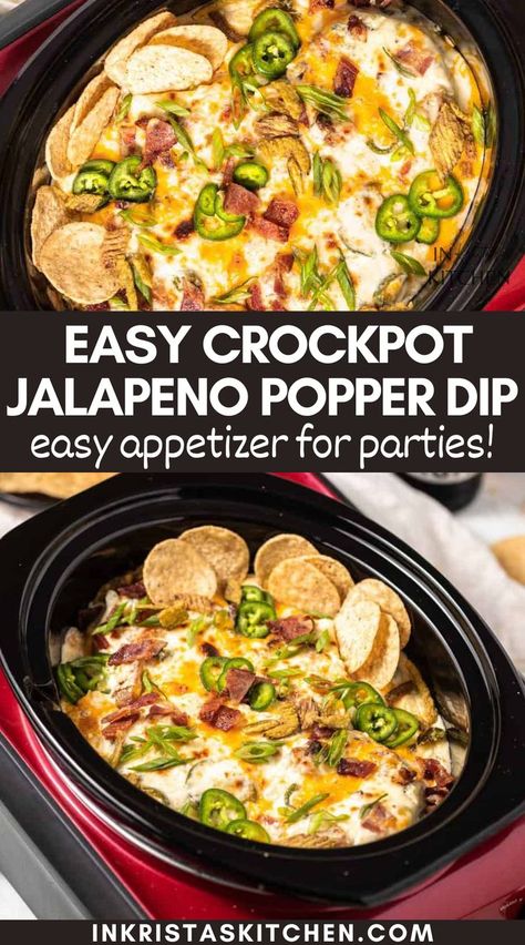 Banana Pepper Dip Crockpot, Cinco De Mayo Party Food Crockpot, Crockpot Jalapeño Popper Dip, Crockpot Gameday Food, Jalopena Popper Dip Crockpot, Mexican Dip Crockpot, Jalapeno Popper Dip Crock Pot, Gameday Appetizers Football Season, Crockpot Jalapeno Popper Dip