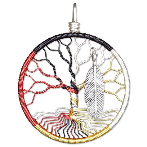 Medicine Wheel Tree of Life Pendant Wire by MadamVonTrinkets Medicine Wheel Native American, Native American Feather Tattoo, Native American Medicine Wheel, Tree Of Life Pattern, Wheel Tattoo, Native American Feathers, Mother Nature Tattoos, Native Tattoos, Native American Symbols