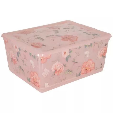 Pink Floral Container | Hobby Lobby | 1752005 Hobby Storage, Style Pink, Craft Room Organization, Fabric Bolts, Don't Be Afraid, Craft Storage, My New Room, Be Afraid, Storage Bins