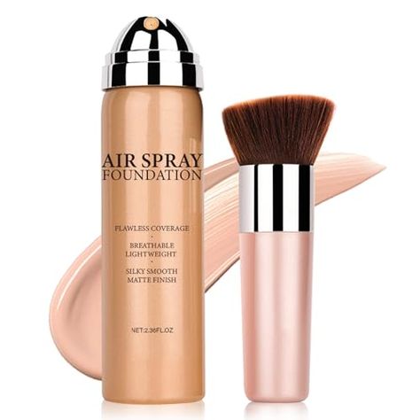 Magic Minerals Airbrush Foundation Makeup Spray Silky Lightweight Spray Foundation Makeup Air Brush Flawless Setting Spray Makeup for Mature Skin (Natural) Setting Spray Makeup, Art Deco Makeup, Spray Makeup, Spray Foundation, Long Lasting Foundation, Electronic Gift Ideas, Airbrush Foundation, Airbrush Designs, Makeup Spray