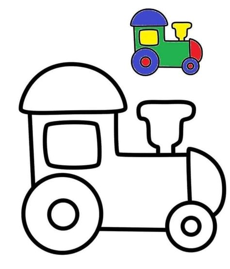 Easy Train Drawing, Kids Colouring Printables, Colouring Pages For Kids, Color Worksheets For Preschool, Coloring Pictures For Kids, Paper Train, Color Activity, Train Drawing, Free Kids Coloring Pages