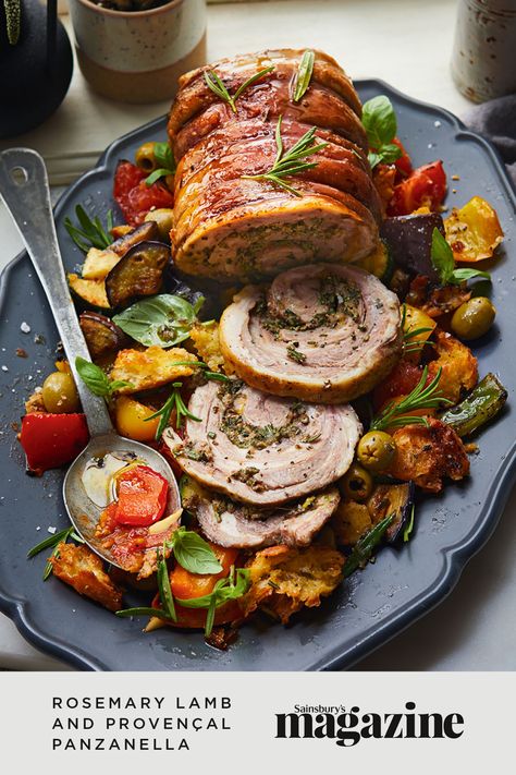 Lamb Breast Recipe, Lamb Roast Dinner, Rosemary Roast, Panzanella Recipe, Easy Roast, Roast Lamb, Panzanella Salad, Lamb Shoulder, Weekend Cooking