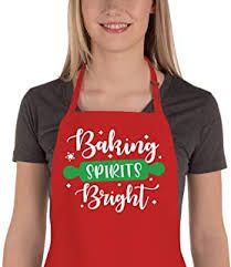 Amazon.com: Aprons - Christmas / Red / Aprons / Kitchen & Table Linens: Home & Kitchen Christmas Gift Themes, Cooking Aprons, Baking Humor, Holiday Words, Funny Aprons, Dinner Restaurants, Baking Apron, Christmas Aprons, Christmas Cooking