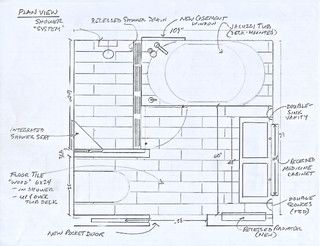 Houzz Prizewinners Take a Bath and a Laundry from Dated to Dream Bathroom Floor Plans Layout, Master Bath Layout, Small Bathroom Plans, Bathroom Layout Ideas, Bathroom Layout Plans, Best Kitchen Design, Bathroom Contemporary, Bathroom Plan, Bathroom Design Layout