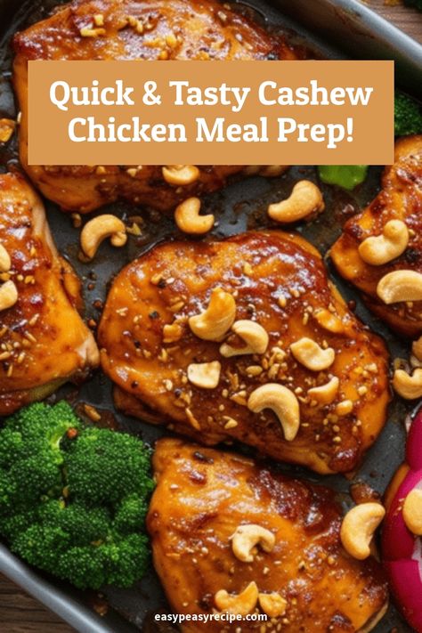 Sheet pan filled with cooked chicken thighs topped with cashews, accompanied by broccoli florets. Sheet Pan Cashew Chicken, Quick Healthy Meal Prep, School Cookies Recipe, Cashew Chicken Recipe, Easy Zucchini Recipes, Pancake Bites, Easy Peasy Recipes, Pan Chicken Fajitas, Cashew Chicken