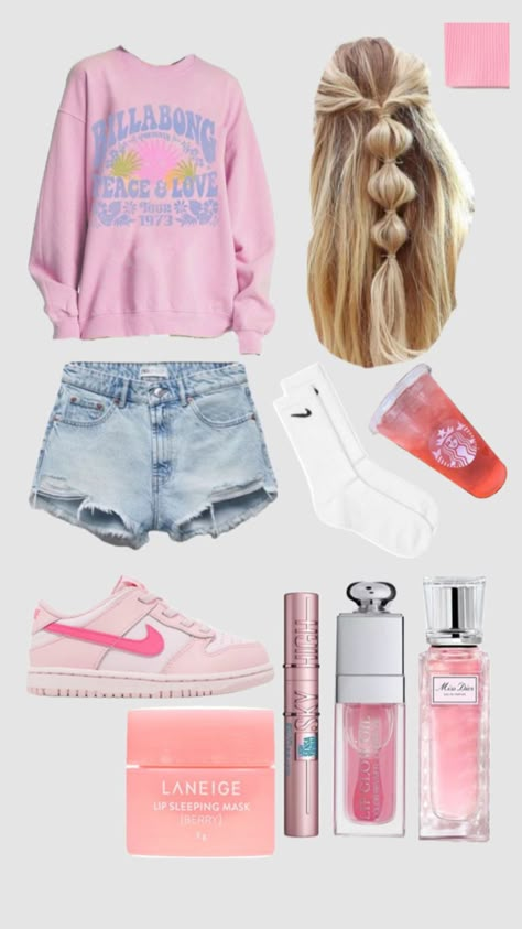 #outfitinspo Preppy Outfits For Teens, Preteen Outfits For Girls, Pink Dunks, Preppy Outfits For School, Preppy Inspo, Preppy Inspiration, Preppy Fits, Preppy Summer Outfits, Preppy Stuff