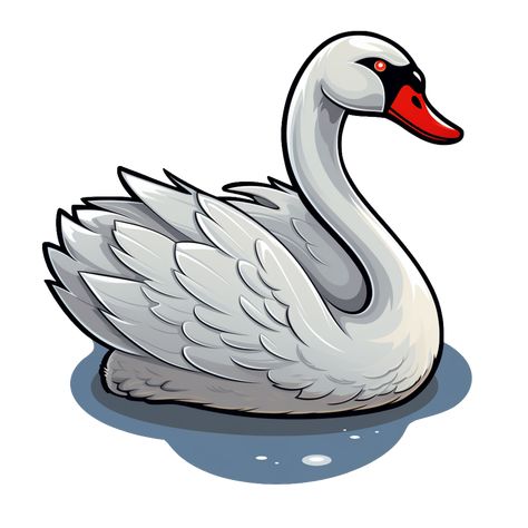 Swan Clipart, Sticker Transparent Png, Sticker Transparent, Pictures To Draw, Transparent Stickers, Free Png, Transparent Png, Ducks, Cute Stickers