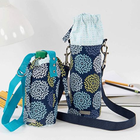 Sewn Gifts, Stitching Diy, Sewing Area, Trendy Water Bottles, Diy Water Bottle, Bottle Sling, Water Bottle Bag, Drinks Bottle, Water Bottle Carrier