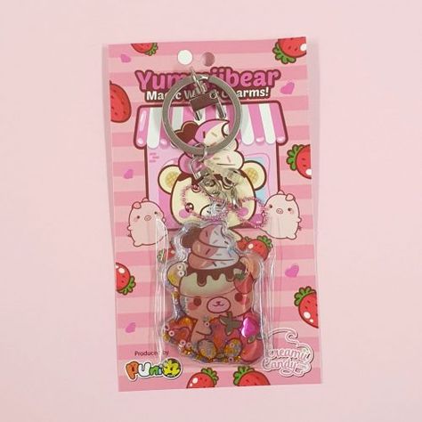 Kawaii Packaging, Water Keychain, Strawberry Magic, Mini Bebe, Jumbo Squishies, Keychains Cute, So Kawaii, Kawaii Keychain, Kawaii Characters