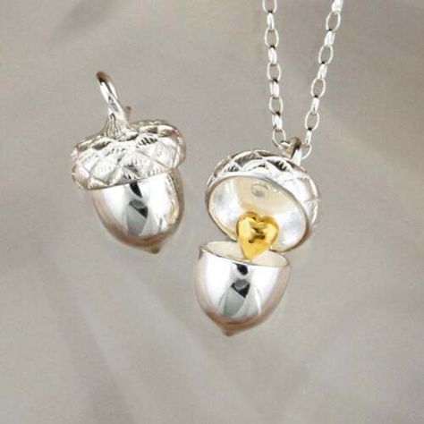 925 Silver Open Two-color Pendant Heart Pine Cone Necklace Women Jewelry Gifts | eBay Acorn Pendant, Acorn Necklace, Heart Shaped Pendant Necklace, Mens Jewelry Necklace, Heart Pendant Gold, Gold Heart Necklace, Message Jewelry, Heart Shape Pendant, Boho Gifts