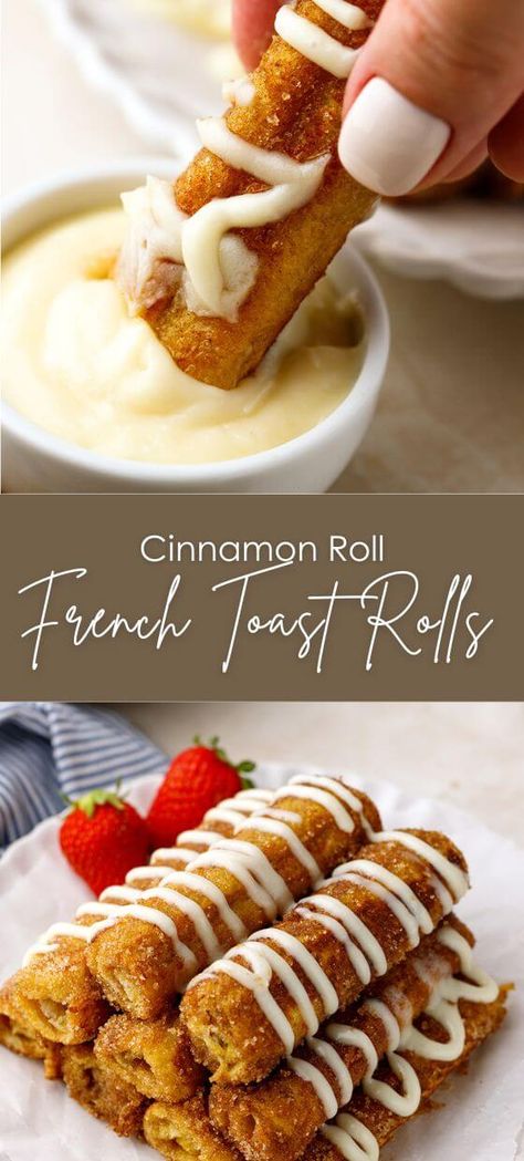 Quick 30-Minute Cinnamon Roll French Toast Rolls – Yummy and fully Sausage Breakfast Pizza Recipe, French Toast Rolls Recipe, Doughnut Recipe Easy, Cinnamon Roll French, French Toast Roll Ups, Cinnamon Roll French Toast, French Toast Rolls, Classic French Toast, Breakfast Sweets