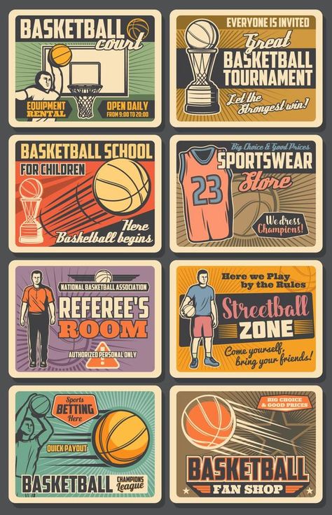 Basketball players vector retro vintage posters Retro Basketball Poster, Vintage Sport Poster, Intrams Poster, Retro Sports Poster, Retro Sports Design, Retro Pubmat, Vintage Basketball Aesthetic, Sport Design Graphic, Poster Basket