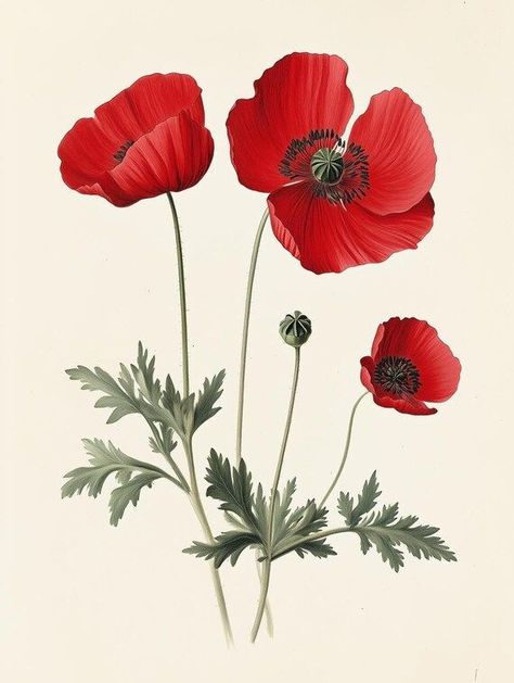 Red Poppy Floral Wall Art Canvas Print Inspired by Historical Botanical Illustrations Home Decor Digital Download by CustomCanvasCurators 🌺 Embrace the timeless elegance of nature with our stunning red poppy artwork! 🌿 Whether you're looking to infuse warmth into your space or seeking a unique statement piece, this exquisite illustration captures the vibrant essence of these iconic flowers. It's not just a beautiful piece of art, it's a celebration of the beauty and intricacy of nature. Ava... Poppy Flower Aesthetic, Poppy Illustration, Poppy Flower Art, Illustration Botanique Vintage, Poppy Images, Poppy Wall Art, California Wall Art, Floral Wall Art Canvases, Botanical Illustration Vintage