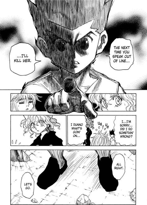 #hxh #gon #pitou #manga #anime Hunter X Hunter Manga, Yoshihiro Togashi, Hxh Characters, Popular Manga, Shōnen Manga, Drawing Expressions, Hunter Anime, Haikyuu Manga, Manga Pages