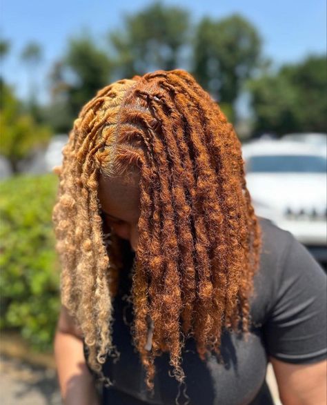 Dreads Hair Color Ideas, Natural Loc Colors, Half And Half Hair Color Dreads, Different Loc Colors, Pb J Hair Color Locs, Best Hair Dye For Locs, Dyed Dreadlocks Women, Hair Dye Ideas Dreads, Died Dread Locks