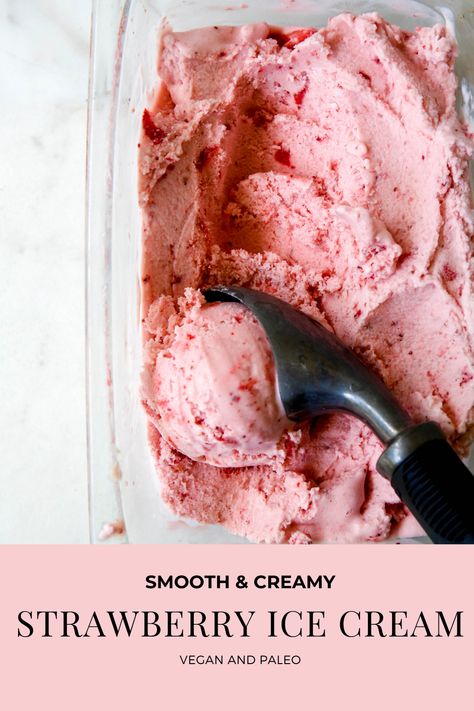 Strawberry Nice Cream, Strawberry Ice Cream Recipe, Coconut Milk Ice Cream, Ice Cream Scooper, Ice Cream Maker Recipes, Ice Cream Mixture, Milk Ice Cream, Recipetin Eats, Recipe Tin