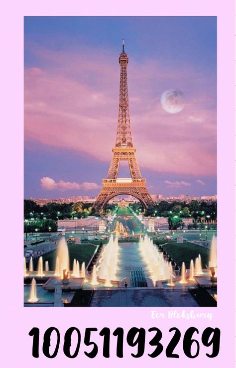 Bloxburg Village, Decal Bloxburg, Bloxburg Decals, Bloxburg Ideas, Eiffel Tower, Tower, Building, Travel, Quick Saves