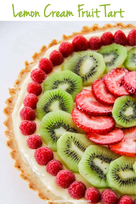 Cookie Crust Recipe, Fancy Deserts, Shortbread Cookie Crust, Baking Lessons, Fresh Fruit Tart, Savory Tarts, Fresh Fruit Cake, Simple Desserts, Fruit Tart Recipe