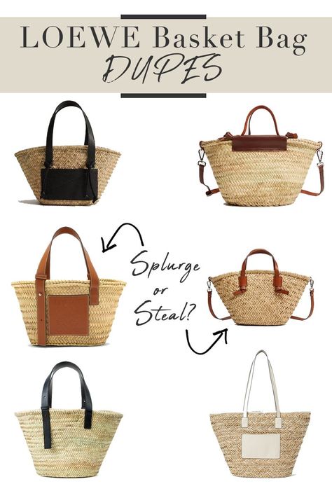 French Straw Bag, French Basket Bag, Straw Tote Bags Outfit, Straw Bags For Summer 2023, Summer Straw Bag, Straw Purse Outfit, Loewe Basket Bag Outfit, Summer Bags 2023, Summer Bags Handbags