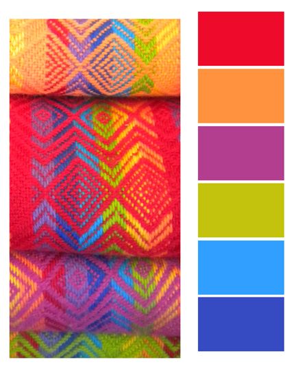 COLOR STORY | Peru Rainbow – Schatzi Brown Rainbow Color Combinations, Peruvian Color Palette, Orange Color Combo, Rainbow Color Scheme, Rainbow Color Palette, Rainbow Kitchen, Color Concept, Bright Color Schemes, Color Schemes Colour Palettes