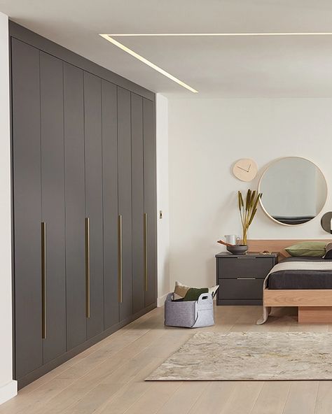 Main Bedroom Built In Wardrobe, Bedroom Whole Wall Wardrobe, Built In Wardrobe Inside, Bedroom Wardrobe Colour Ideas, Fitted Wardrobe Ideas Small Bedroom, Sharps Wardrobes, Sharps Bedrooms Fitted Wardrobes, Full Wall Wardrobe Bedroom Ideas, Bedroom Inspirations Wardrobe