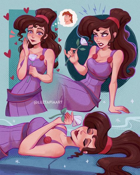 Luz Tapia Art, Megara Disney, Disney Universe, Disney Character Art, Not In Love, Animation Disney, Disney Fanart, Disney Hercules, Disney Artwork